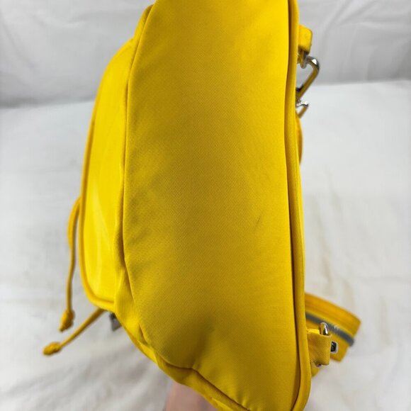 Steve Madden Womens Yellow Mini Nylon Sling Zip Backpack Travel Bag - Picture 6 of 13